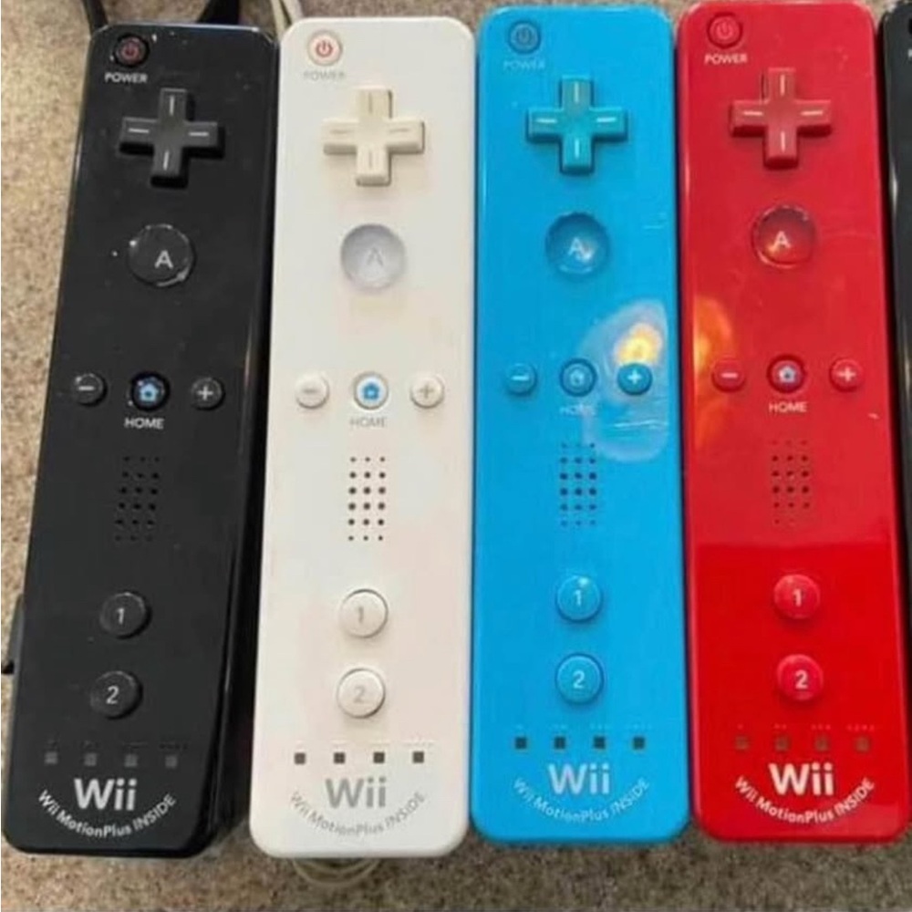 Nintendo Wii MotionPlus Controllers - Black, White, Blue, Red
